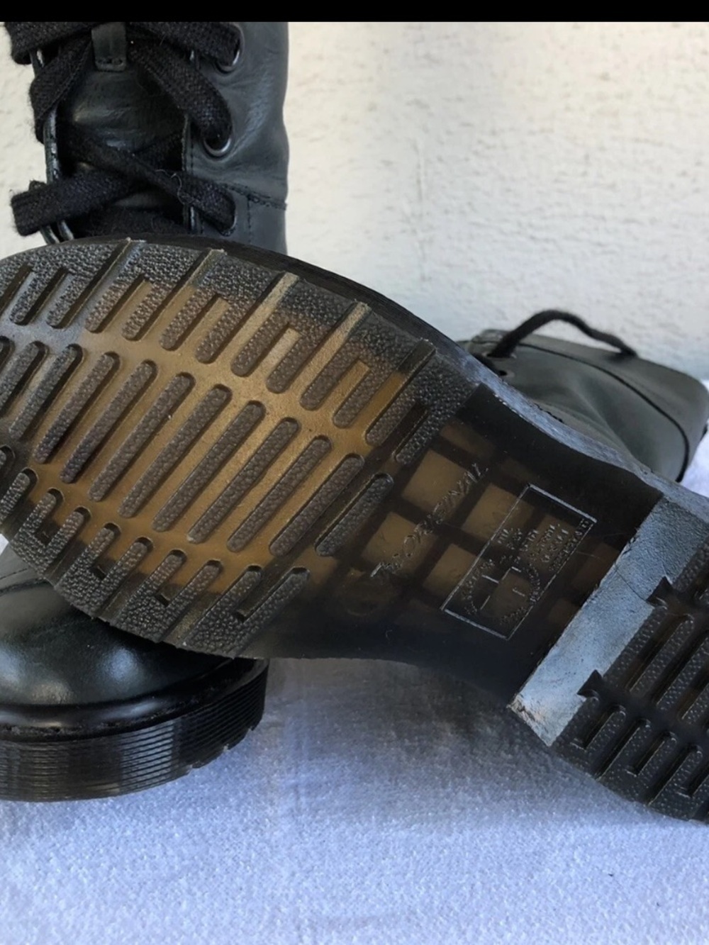 RARE Dr Martens Triumph 12107 Women US 8 EUR 39 grey black Moto Rolldown ribbon - Picture 7 of 11